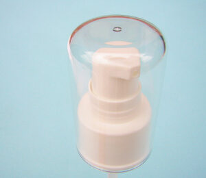 A white plastic pump from ScopeNext- Code- SNXC-0824 with a clear plastic lid attached.