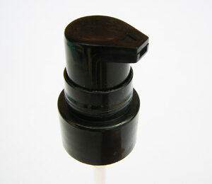 Example of a ScopeNext SNXC0203 personal care and cosmetic pump top in a black plastic.