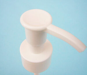 Example of a SNXC0505 Personal Care cosmetic pump with a long "nose" for distribution of lotions, serums and cosmetic products.