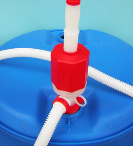 Example of a SNXSP 606 drum pump from ScopeNext in use to dispense, solvents, lubricants or chemicals in an industrial setting.